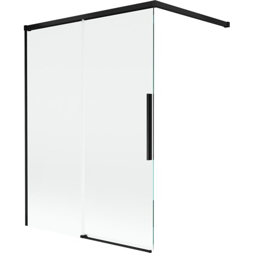 Mexen Rox parawan nawannowy 2-skrzydłowy rozsuwany 120 x 150 cm, transparent, czarny - 8C9-120-003-70-00