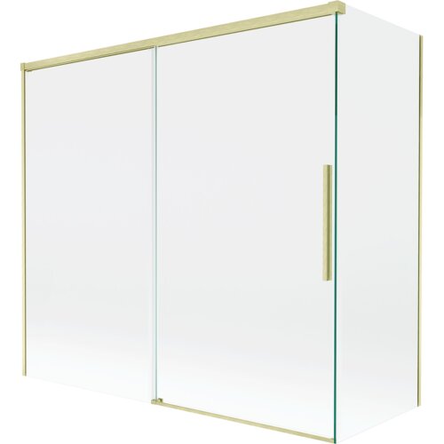 Mexen Rox parawan nawannowy 2-skrzydłowy rozsuwany 170 + 80 x 150 cm, transparent, złoty szczotkowany - 8C9-170-080-55-00
