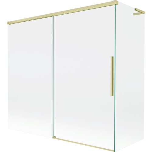 Mexen Rox L parawan nawannowy 2-skrzydłowy rozsuwany 170 + 80 x 150 cm, transparent, złoty szczotkowany - 8C9L-170-080-55-00