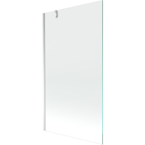 Przezroczysty parawan nawannowy o wymiarach 90 x 150 cm z chromowanymi elementami mocującymi. Produkt jest jednoskrzydłowy, wykonany z transparentnego szkła.