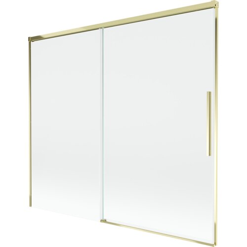 Mexen Rox parawan nawannowy 2-skrzydłowy rozsuwany 180 x 150 cm, transparent, złoty - 8C9-180-001-50-00