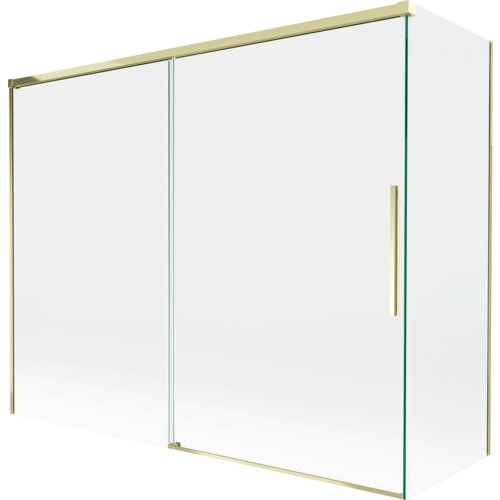 Mexen Rox parawan nawannowy 2-skrzydłowy rozsuwany 190 + 80 x 150 cm, transparent, złoty - 8C9-190-080-50-00