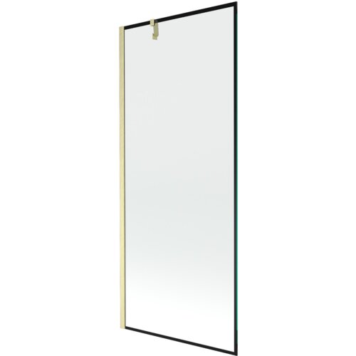 Mexen Next parawan nawannowy 1-skrzydłowy 80 x 150 cm, czarna ramka, złoty szczotkowany - 895-080-000-00-70-55