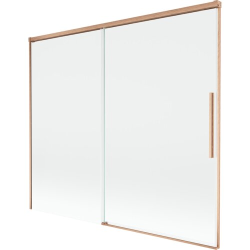 Mexen Rox parawan nawannowy 2-skrzydłowy rozsuwany 180 x 150 cm, transparent, miedź szczotkowana - 8C9-180-001-65-00