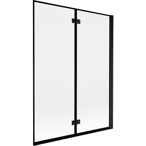 Mexen Mist parawan nawannowy 2-skrzydłowy prawy 130 x 150 cm, czarna ramka, czarny - 8A9-130-002-70-70-P