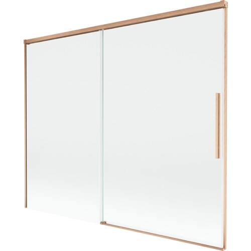 Mexen Rox parawan nawannowy 2-skrzydłowy rozsuwany 190 x 150 cm, transparent, miedź szczotkowana - 8C9-190-001-65-00