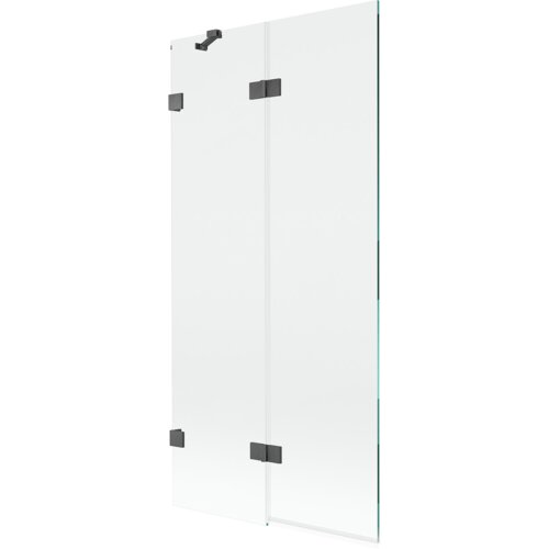 Mexen Lunar parawan nawannowy 2-skrzydłowy lewy 90 x 150 cm, transparent, gun gray szczotkowany - 897-090-100-66-00-L