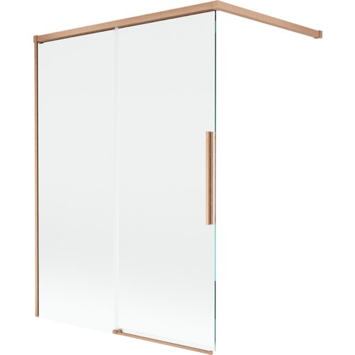 Mexen Rox parawan nawannowy 2-skrzydłowy rozsuwany 120 x 150 cm, transparent, miedź szczotkowana - 8C9-120-003-65-00