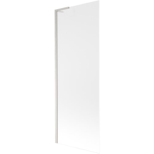 Przedstawiony jest parawan nawannowy o wymiarach 70 x 150 cm, wykonany z matowego szkła z ramą w kolorze niklu szczotkowanego. Produkt ma prostą, jednoskrzydłową konstrukcję.