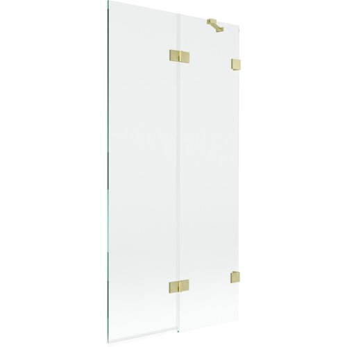 Mexen Lunar parawan nawannowy 2-skrzydłowy prawy 90 x 150 cm, transparent, złoty szczotkowany - 897-090-100-55-00-P