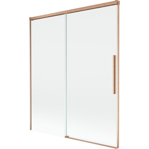 Mexen Rox parawan nawannowy 2-skrzydłowy rozsuwany 140 x 150 cm, transparent, miedź szczotkowana - 8C9-140-001-65-00
