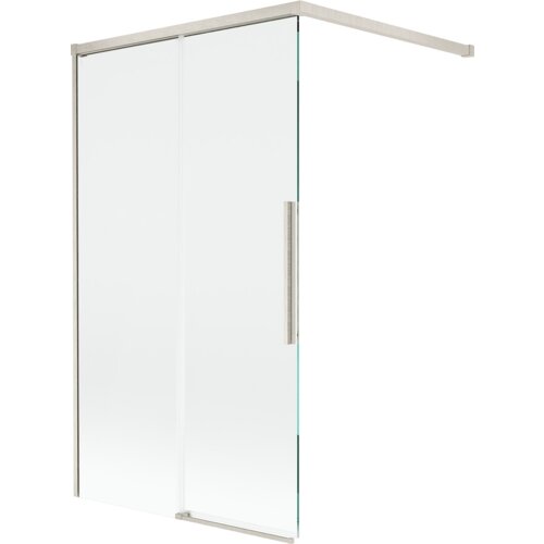 Mexen Rox parawan nawannowy 2-skrzydłowy rozsuwany 100 x 150 cm, transparent, nikiel szczotkowany - 8C9-100-003-97-00