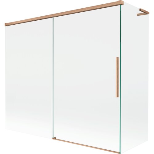 Mexen Rox L parawan nawannowy 2-skrzydłowy rozsuwany 180 + 90 x 150 cm, transparent, miedź szczotkowana - 8C9L-180-090-65-00