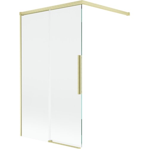 Mexen Rox parawan nawannowy 2-skrzydłowy rozsuwany 100 x 150 cm, transparent, złoty szczotkowany - 8C9-100-003-55-00