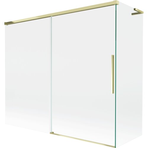 Mexen Rox L parawan nawannowy 2-skrzydłowy rozsuwany 180 + 80 x 150 cm, transparent, złoty - 8C9L-180-080-50-00