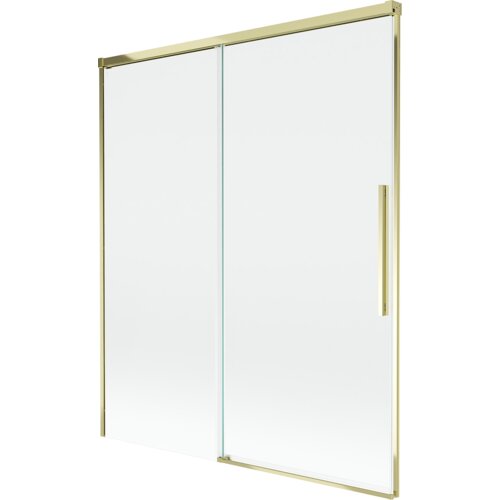 Mexen Rox parawan nawannowy 2-skrzydłowy rozsuwany 140 x 150 cm, transparent, złoty - 8C9-140-001-50-00