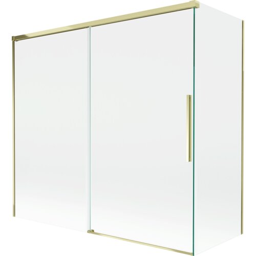 Mexen Rox parawan nawannowy 2-skrzydłowy rozsuwany 170 + 70 x 150 cm, transparent, złoty - 8C9-170-070-50-00