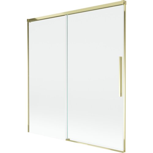 Mexen Rox parawan nawannowy 2-skrzydłowy rozsuwany 150 x 150 cm, transparent, złoty - 8C9-150-001-50-00