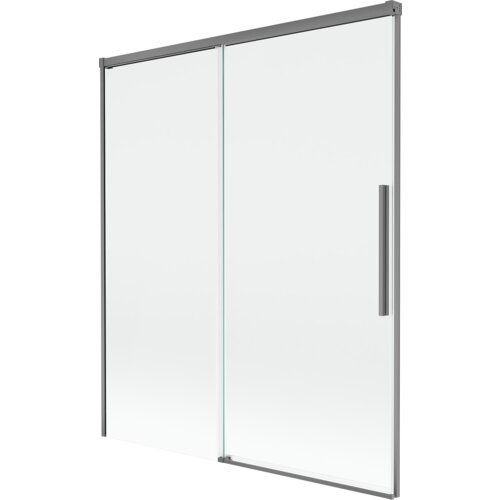 Mexen Rox parawan nawannowy 2-skrzydłowy rozsuwany 140 x 150 cm, transparent, gun metal - 8C9-140-001-95-00