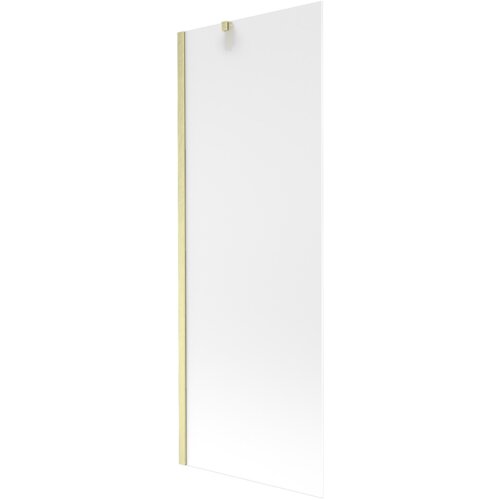 Na zdjęciu widoczny jest parawan nawannowy o wymiarach 70 x 150 cm z matowym wykończeniem i złotymi, szczotkowanymi elementami. Produkt ma prostą, elegancką konstrukcję z jednym skrzydłem.