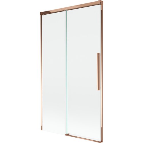 Mexen Rox parawan nawannowy 2-skrzydłowy rozsuwany 100 x 150 cm, transparent, różowe złoto - 8C9-100-001-60-00