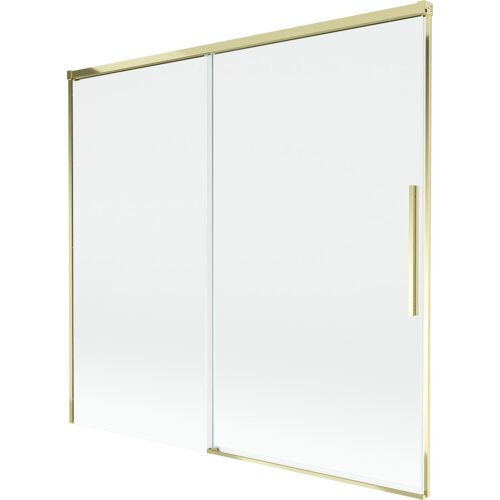 Mexen Rox parawan nawannowy 2-skrzydłowy rozsuwany 170 x 150 cm, transparent, złoty - 8C9-170-001-50-00