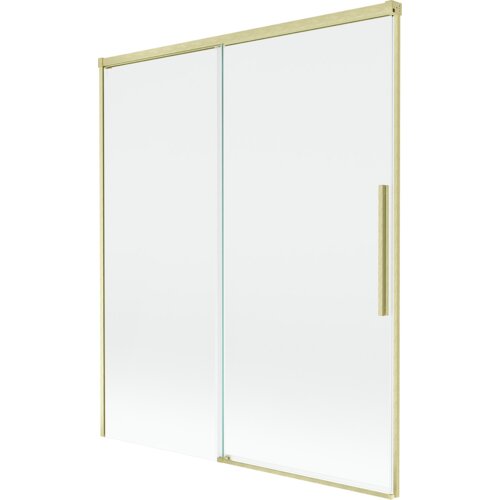 Mexen Rox parawan nawannowy 2-skrzydłowy rozsuwany 140 x 150 cm, transparent, złoty szczotkowany - 8C9-140-001-55-00