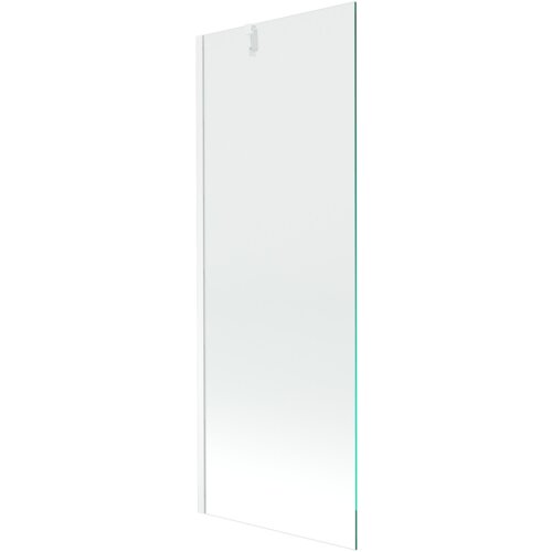 Przezroczysty, jednoskrzydłowy parawan nawannowy o wymiarach 70 x 150 cm z białą ramą. Produkt jest prosty w formie, bez dodatkowych zdobień czy wzorów.
