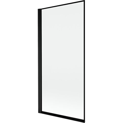 Na zdjęciu znajduje się parawan nawannowy z jedną szklaną taflą, otoczony czarną ramką. Produkt ma prosty, nowoczesny design.