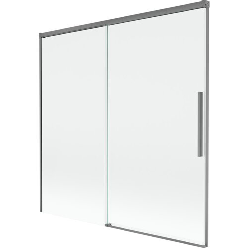 Mexen Rox parawan nawannowy 2-skrzydłowy rozsuwany 160 x 150 cm, transparent, gun metal - 8C9-160-001-95-00