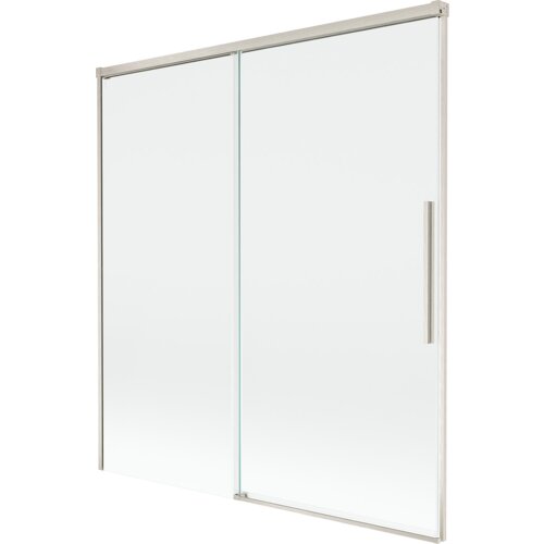 Mexen Rox parawan nawannowy 2-skrzydłowy rozsuwany 150 x 150 cm, transparent, nikiel szczotkowany - 8C9-150-001-97-00