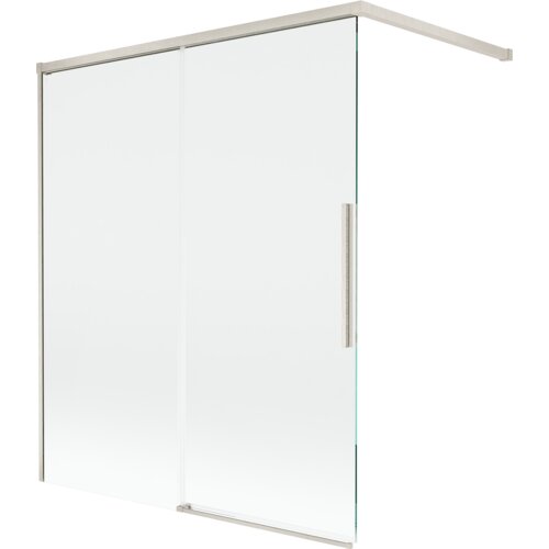 Mexen Rox parawan nawannowy 2-skrzydłowy rozsuwany 140 x 150 cm, transparent, nikiel szczotkowany - 8C9-140-003-97-00