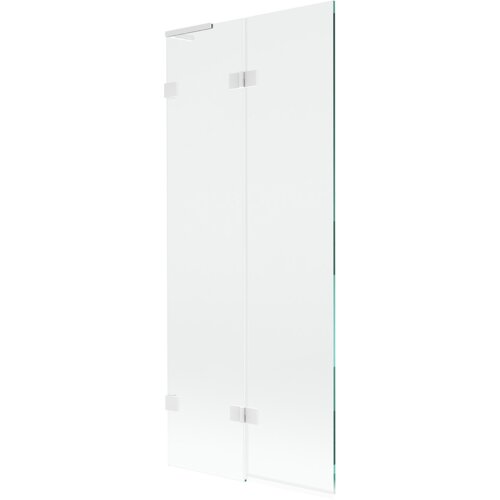 Mexen Lunar L parawan nawannowy 2-skrzydłowy lewy 80 x 150 cm, transparent, biały - 897L-080-100-20-00-L