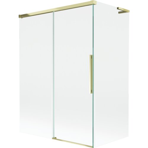 Mexen Rox L parawan nawannowy 2-skrzydłowy rozsuwany 120 + 70 x 150 cm, transparent, złoty - 8C9L-120-070-50-00