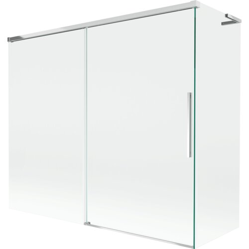 Mexen Rox L parawan nawannowy 2-skrzydłowy rozsuwany 180 + 80 x 150 cm, transparent, chrom - 8C9L-180-080-01-00