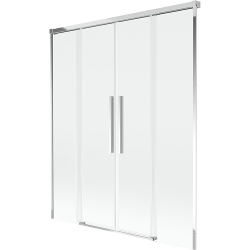 Mexen Rox parawan nawannowy 2-skrzydłowy rozsuwany 160 x 150 cm, transparent, chrom - 8C9-160-002-01-00