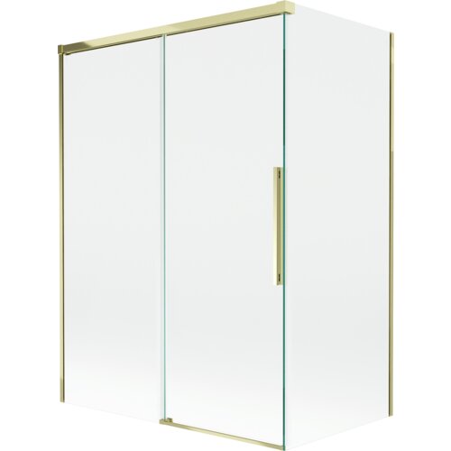 Mexen Rox parawan nawannowy 2-skrzydłowy rozsuwany 120 + 70 x 150 cm, transparent, złoty - 8C9-120-070-50-00