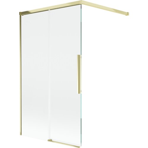 Mexen Rox parawan nawannowy 2-skrzydłowy rozsuwany 100 x 150 cm, transparent, złoty - 8C9-100-003-50-00