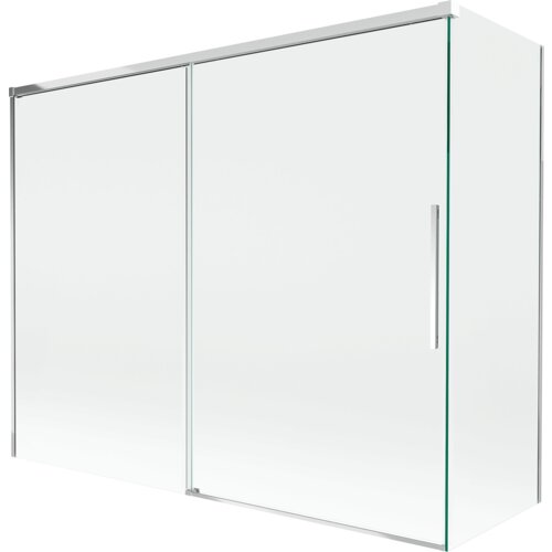 Mexen Rox parawan nawannowy 2-skrzydłowy rozsuwany 190 + 80 x 150 cm, transparent, chrom - 8C9-190-080-01-00