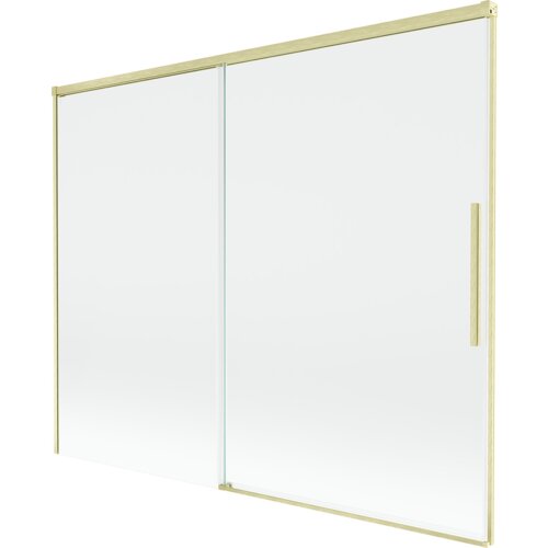 Mexen Rox parawan nawannowy 2-skrzydłowy rozsuwany 190 x 150 cm, transparent, złoty szczotkowany - 8C9-190-001-55-00