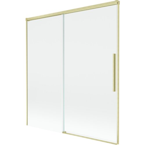 Mexen Rox parawan nawannowy 2-skrzydłowy rozsuwany 150 x 150 cm, transparent, złoty szczotkowany - 8C9-150-001-55-00