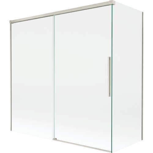 Mexen Rox parawan nawannowy 2-skrzydłowy rozsuwany 160 + 70 x 150 cm, transparent, nikiel szczotkowany - 8C9-160-070-97-00