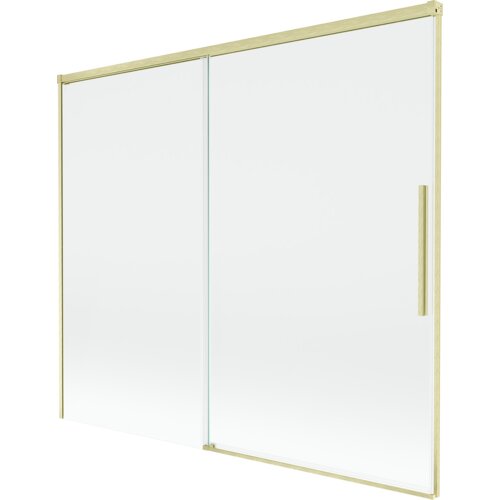 Mexen Rox parawan nawannowy 2-skrzydłowy rozsuwany 180 x 150 cm, transparent, złoty szczotkowany - 8C9-180-001-55-00