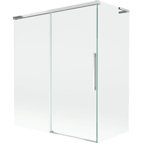 Mexen Rox L parawan nawannowy 2-skrzydłowy rozsuwany 140 + 70 x 150 cm, transparent, chrom - 8C9L-140-070-01-00