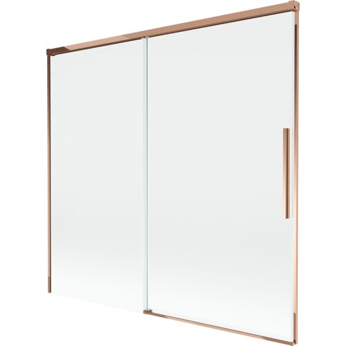 Mexen Rox parawan nawannowy 2-skrzydłowy rozsuwany 170 x 150 cm, transparent, różowe złoto - 8C9-170-001-60-00
