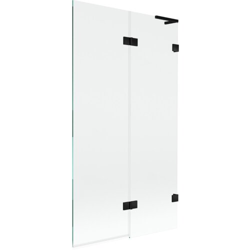 Mexen Lunar L parawan nawannowy 2-skrzydłowy prawy 100 x 150 cm, transparent, czarny - 897L-100-100-70-00-P