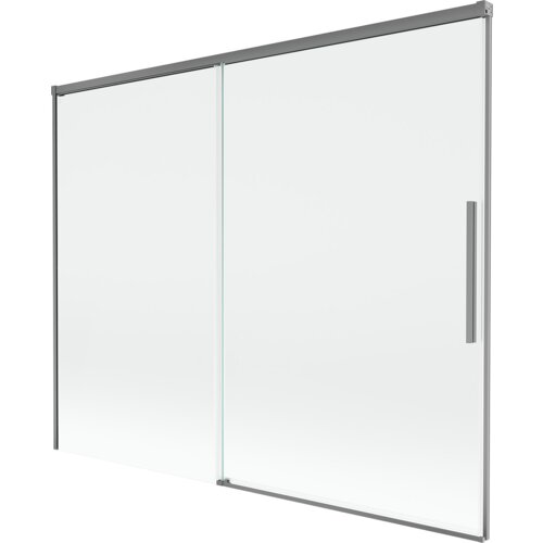 Mexen Rox parawan nawannowy 2-skrzydłowy rozsuwany 190 x 150 cm, transparent, gun metal - 8C9-190-001-95-00