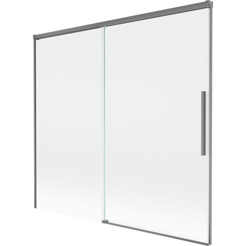 Mexen Rox parawan nawannowy 2-skrzydłowy rozsuwany 170 x 150 cm, transparent, gun metal - 8C9-170-001-95-00