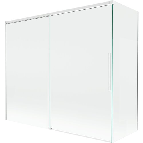 Mexen Rox parawan nawannowy 2-skrzydłowy rozsuwany 180 + 80 x 150 cm, transparent, biały - 8C9-180-080-20-00