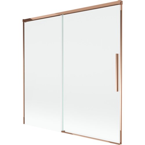 Mexen Rox parawan nawannowy 2-skrzydłowy rozsuwany 160 x 150 cm, transparent, różowe złoto - 8C9-160-001-60-00